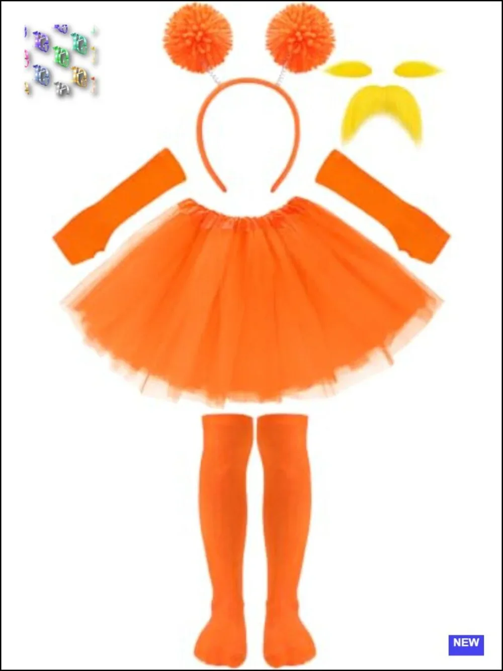 Kids Halloween Costume Set 5pcs Tutu Headband Gloves Socks
